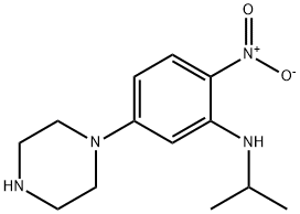 Benzenamine, N-(1-methylethyl)-2-nitro-5-(1-piperazinyl)- Structure