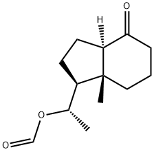 4H-Inden-4-one, 1-[(1S)-1-(formyloxy)ethyl]octahydro-7a-methyl-, (1S,3aR,7aR)- 구조식 이미지