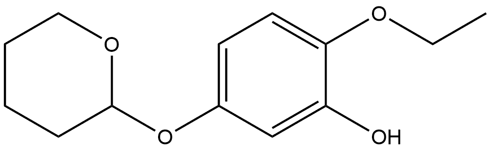 2-Ethoxy-5-[(tetrahydro-2H-pyran-2-yl)oxy]phenol Structure