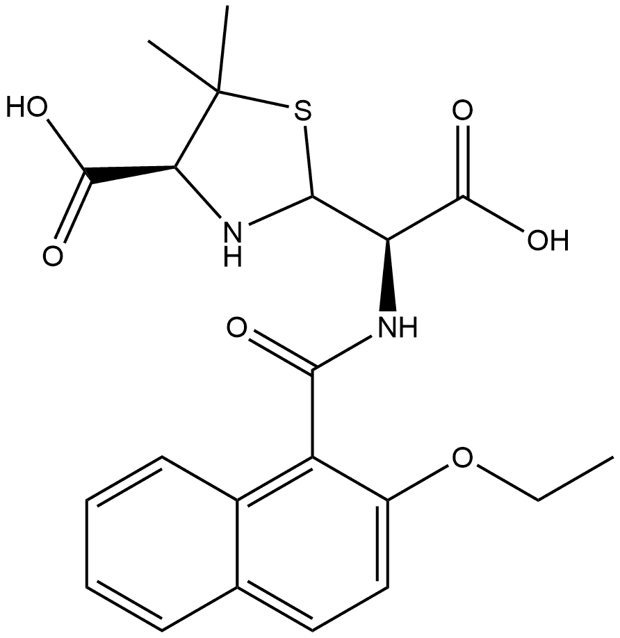 Nafcillin Penilloic Acid (Mixture of Diastereomers) 구조식 이미지