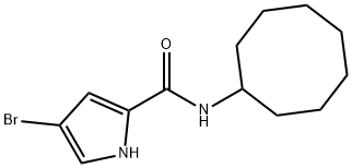 1H-Pyrrole-2-carboxamide, 4-bromo-N-cyclooctyl- Structure