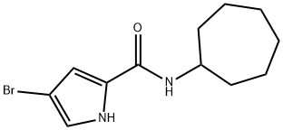 1H-Pyrrole-2-carboxamide, 4-bromo-N-cycloheptyl- Structure