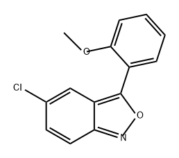 2,1-Benzisoxazole, 5-chloro-3-(2-methoxyphenyl)- 구조식 이미지