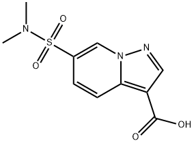 6-(N,N-Dimethylsulfamoyl)pyrazolo[1,5-a]pyridine-3-carboxylic acid 구조식 이미지