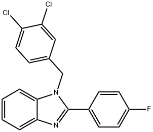 1-(3,4-Dichlorobenzyl)-2-(4-fluorophenyl)-1H-benzo[d]imidazole Structure