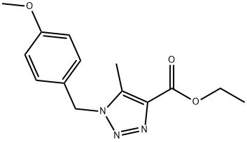 1H-1,2,3-Triazole-4-carboxylic acid, 1-[(4-methoxyphenyl)methyl]-5-methyl-, ethyl ester Structure