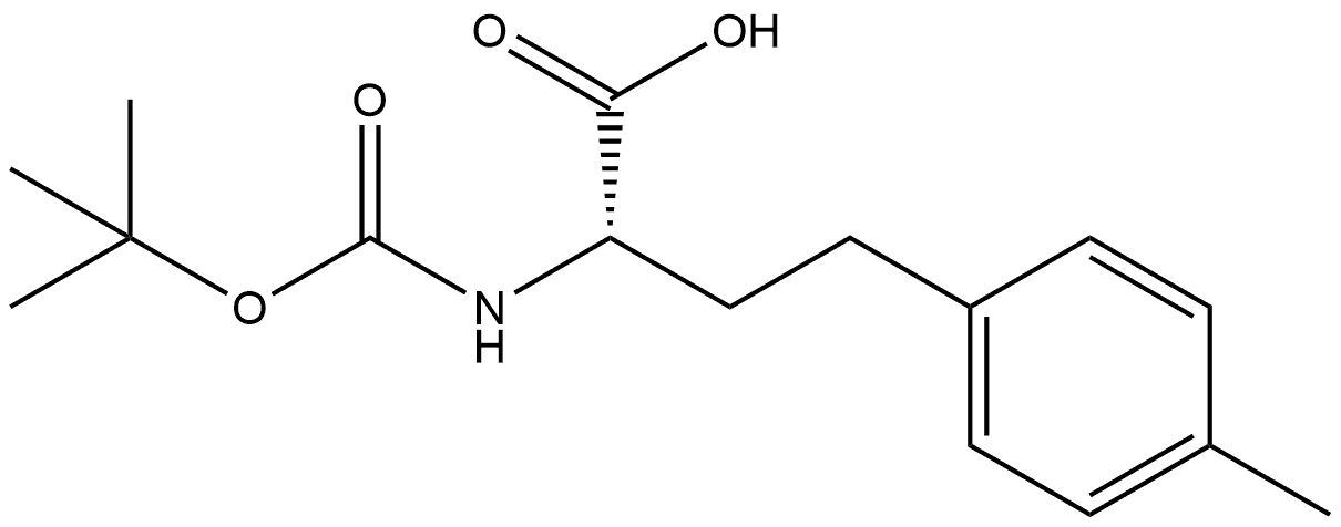 Benzenebutanoic acid, α-[[(1,1-dimethylethoxy)carbonyl]amino]-4-methyl-, (αS)- Structure