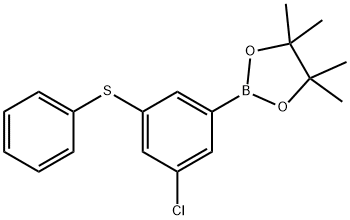 1,3,2-Dioxaborolane, 2-[3-chloro-5-(phenylthio)phenyl]-4,4,5,5-tetramethyl- 구조식 이미지