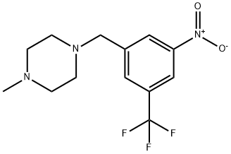 Piperazine, 1-methyl-4-[[3-nitro-5-(trifluoromethyl)phenyl]methyl]- 구조식 이미지