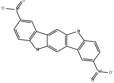 Indolo[3,2-b]carbazole, 5,11-dihydro-2,8-dinitro- 구조식 이미지