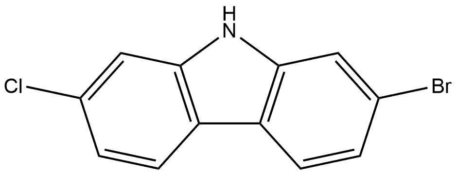 9H-Carbazole, 2-bromo-7-chloro- Structure