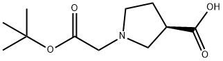 1-(1,1-Dimethylethyl) (3R)-3-carboxy-1-pyrrolidineacetate Structure