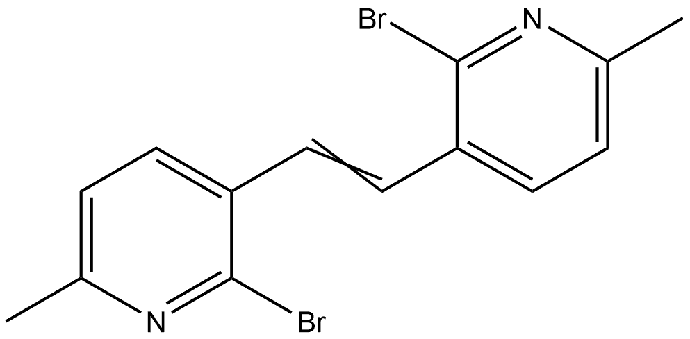 Pyridine, 3,3'-(1Z)-1,2-ethenediylbis[2-bromo-6-methyl- 구조식 이미지