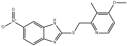 1H-Benzimidazole, 2-[[(4-methoxy-3-methyl-2-pyridinyl)methyl]thio]-6-nitro- Structure