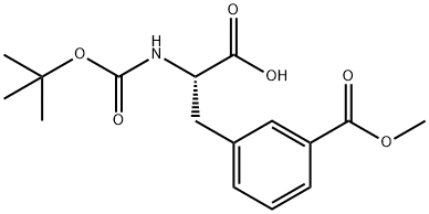 L-Phenylalanine, N-[(1,1-dimethylethoxy)carbonyl]-3-(methoxycarbonyl)- Structure