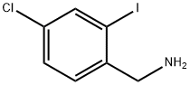 Benzenemethanamine, 4-chloro-2-iodo- Structure