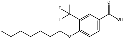 Benzoic acid, 4-(heptyloxy)-3-(trifluoromethyl)- Structure