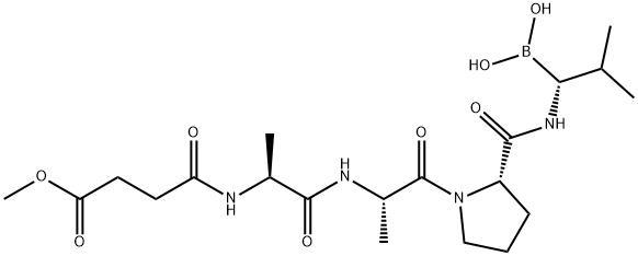 O-methyl-succinyl-alanyl-alanyl-prolyl-borovaline Structure