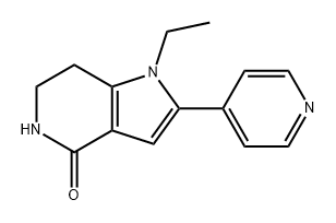 4H-Pyrrolo[3,2-c]pyridin-4-one, 1-ethyl-1,5,6,7-tetrahydro-2-(4-pyridinyl)- Structure