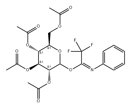 1-(2,2,2-Trifluoro-N-phenylacetimidate)-2,3,4,6-tetra-O-acetyl-D-glucopyranoside Structure