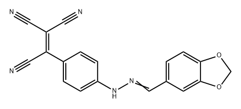 1,1,2-Ethenetricarbonitrile, 2-[4-[2-(1,3-benzodioxol-5-ylmethylene)hydrazinyl]phenyl]- Structure