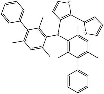 Borane, (5,5'-diphenyl[2,2'-bithiophen]-3-yl)bis(2,4,6-trimethylphenyl)- Structure