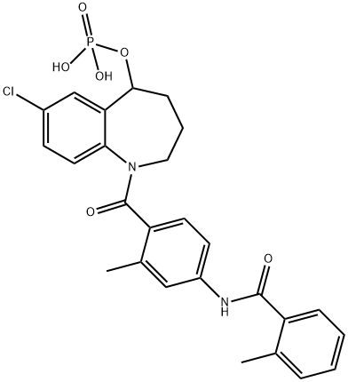 N-[4-[[7-Chloro-2,3,4,5-tetrahydro-5-(phosphonooxy)-1H-1-benzazepin-1-yl]carbonyl]-3-methylphenyl]-2-methylbenzamide Structure