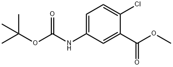 Benzoic acid, 2-chloro-5-[[(1,1-dimethylethoxy)carbonyl]amino]-, methyl ester Structure