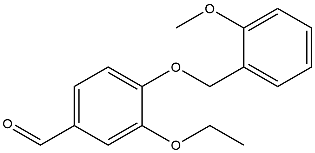 3-Ethoxy-4-[(2-methoxyphenyl)methoxy]benzaldehyde Structure