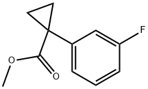 Cyclopropanecarboxylic acid, 1-(3-fluorophenyl)-, methyl ester Structure