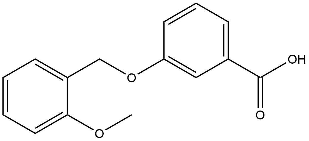 Benzoic acid, 3-[(2-methoxyphenyl)methoxy]- Structure