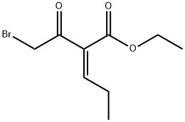 2-Pentenoic acid, 2-(2-bromoacetyl)-, ethyl ester, (2Z)- Structure