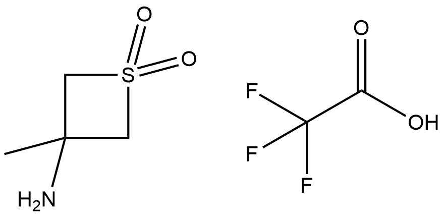 3-amino-3-methylthietane 1,1-dioxide hydrochloride 2,2,2-trifluoroacetate Structure