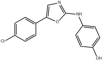 Phenol, 4-[[5-(4-chlorophenyl)-2-oxazolyl]amino]- 구조식 이미지