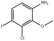 Benzenamine, 3-chloro-4-iodo-2-methoxy- Structure