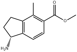 Methyl (1R)-1-amino-2,3-dihydro-4-methyl-1H-indene-5-carboxylate Structure