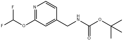 Carbamic acid, N-[[2-(difluoromethoxy)-4-pyridinyl]methyl]-, 1,1-dimethylethyl ester Structure