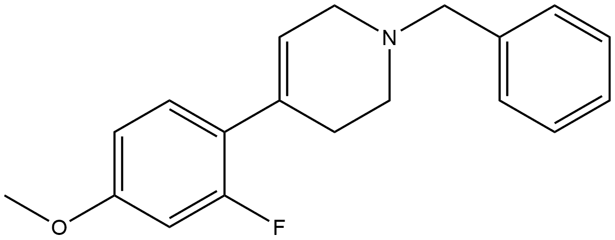 4-(2-Fluoro-4-methoxyphenyl)-1,2,3,6-tetrahydro-1-(phenylmethyl)pyridine Structure