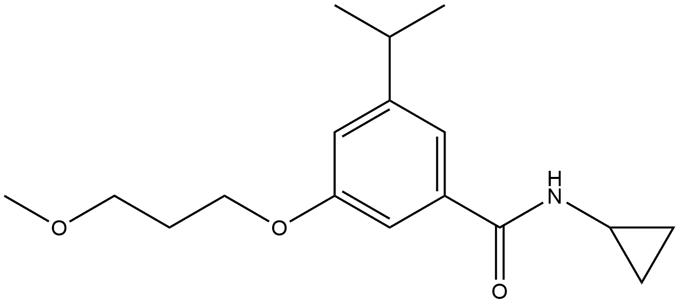 N-Cyclopropyl-3-(3-methoxypropoxy)-5-(1-methylethyl)benzamide Structure