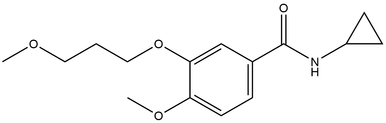 N-Cyclopropyl-4-methoxy-3-(3-methoxypropoxy)benzamide Structure