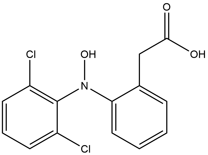 Benzeneacetic acid, 2-[(2,6-dichlorophenyl)hydroxyamino]- Structure