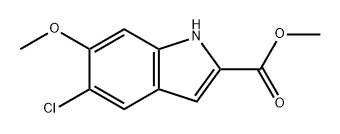 1H-Indole-2-carboxylic acid, 5-chloro-6-methoxy-, methyl ester Structure