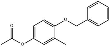 Phenol, 3-methyl-4-(phenylmethoxy)-, 1-acetate Structure