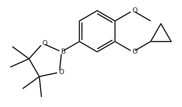 1,3,2-Dioxaborolane, 2-[3-(cyclopropyloxy)-4-methoxyphenyl]-4,4,5,5-tetramethyl- 구조식 이미지