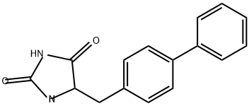 2,4-Imidazolidinedione, 5-([1,1'-biphenyl]-4-ylmethyl)- 구조식 이미지