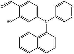 Benzaldehyde, 2-hydroxy-4-(1-naphthalenylphenylamino)- Structure