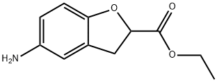 2-Benzofurancarboxylic acid, 5-amino-2,3-dihydro-, ethyl ester 구조식 이미지