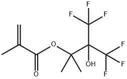 2-Propenoic acid, 2-methyl-, 3,3,3-trifluoro-2-hydroxy-1,1-dimethyl-2-(trifluoromethyl)propyl ester Structure