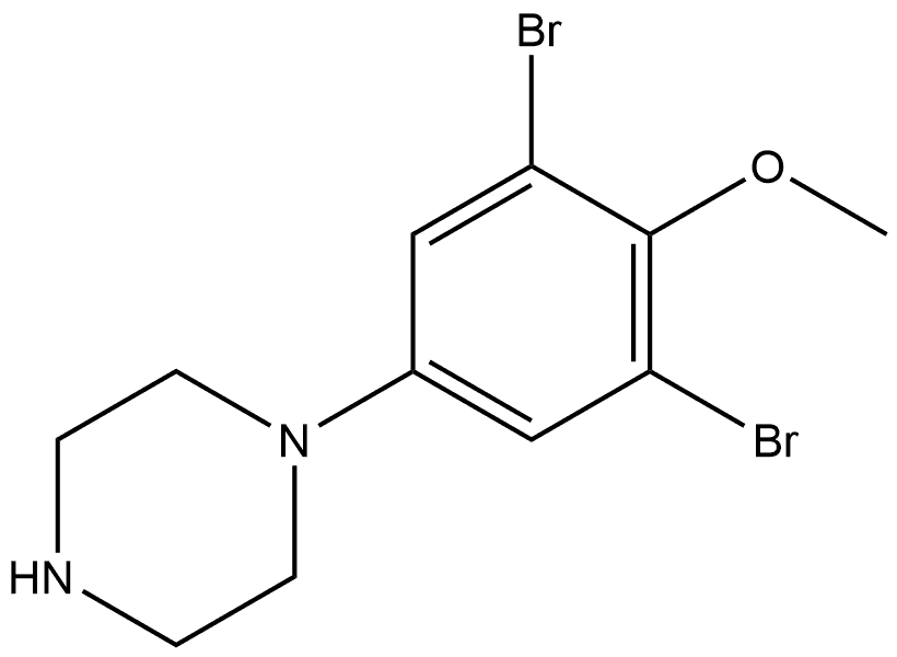 1-(3,5-dibromo-4-methoxyphenyl)piperazine hydrochloride Structure