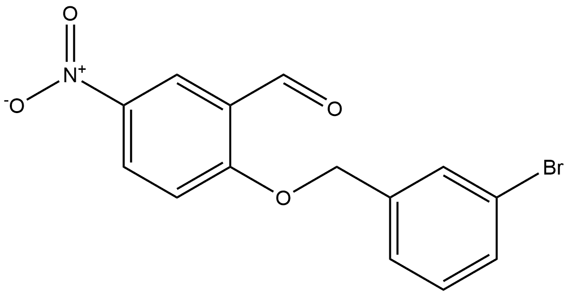 2-((3-bromobenzyl)oxy)-5-nitrobenzaldehyde Structure